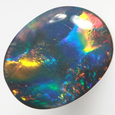 SOLID BLACK OPAL Gemmy golden multicolour SEE VIDEO
